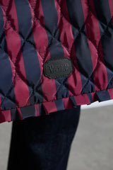 Bags | Women Damson Madder Frill Edge Ruched Tote Bag - Navy & Burgundy Stripe