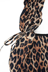 Bags | Women Damson Madder Ruched Kidney Bag In Leopard Print