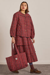Bags | Women Damson Madder Tote Bag - Red Check