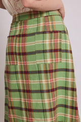 Bottoms | Women Damson Madder Kat Kilt - Green Check