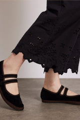 Bottoms | Women Damson Madder Lana Trousers - Black Broderie