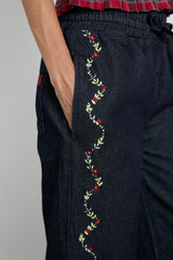 Bottoms | Women Damson Madder Rafe Jeans - Embroidered Floral