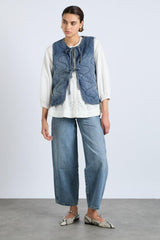 Co-ords | Women Damson Madder Denim Tilly Gilet- Vintage Wash