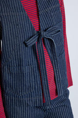 Co-ords | Women Damson Madder Dilly Gilet - Navy Pinstripe