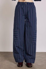 Co-ords | Women Damson Madder Harrison Trousers - Navy Stripe
