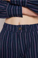 Co-ords | Women Damson Madder Harrison Trousers - Navy Stripe