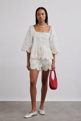 Co-ords | Women Damson Madder Lana Shorts - Broderie