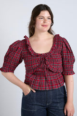 Co-ords | Women Damson Madder Meghan Blouse - Red Check