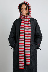 Cold Weather Accessories | Women Damson Madder Hooded Scarf In Stripe