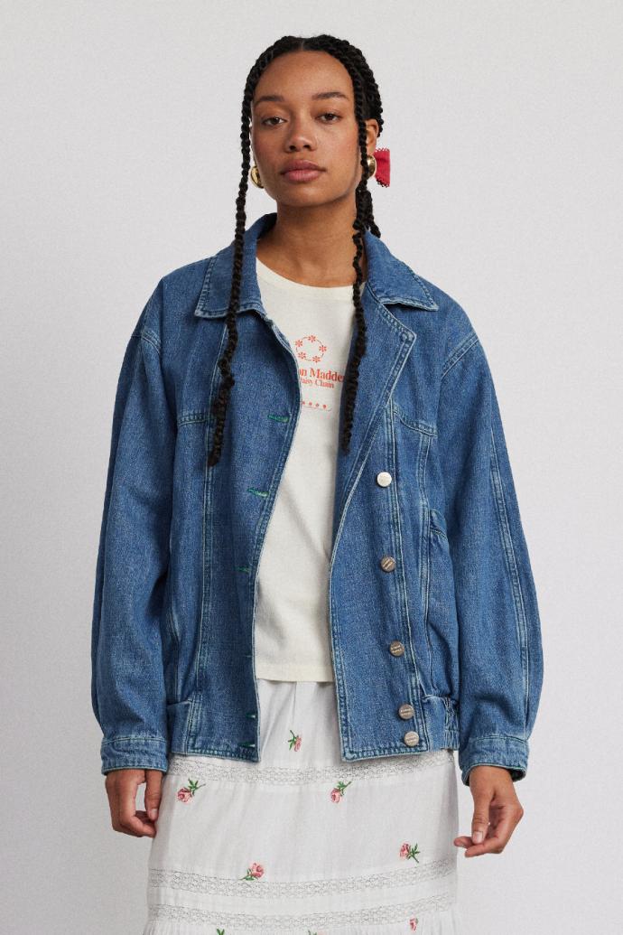 Denim | Women Damson Madder Claudia Bomber - Vintage Wash