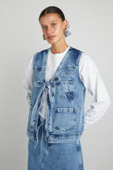 Denim | Women Damson Madder Dilly Gilet - Denim