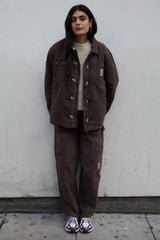 Denim | Women Damson Madder Dion Workwear Borg Shacket - Chocolate