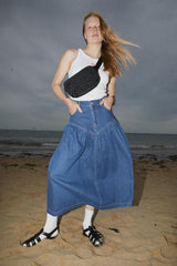 Denim | Women Damson Madder Fin Midi Skirt