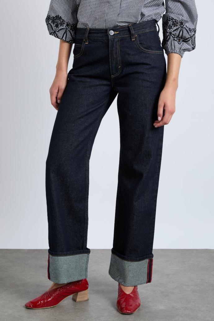 Denim | Women Damson Madder Italian Selvedge Sylvie Jeans With Turn Up