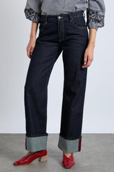 Denim | Women Damson Madder Italian Selvedge Sylvie Jeans With Turn Up