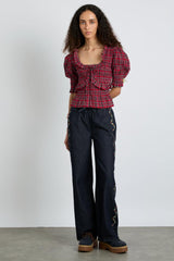 Denim | Women Damson Madder Rafe Jeans - Embroidered Floral