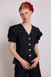 Denim | Women Damson Madder Shell Denim Top - Dark Indigo