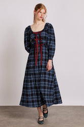 Dresses | Women Damson Madder Dakota Midi Dress - Blue Check