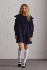 Dresses | Women Damson Madder Mimi Mini Dress - Navy Broderie