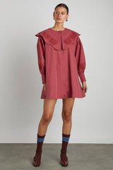 Dresses | Women Damson Madder Mimi Mini Dress - Plum Broderie