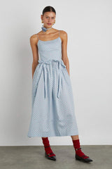 Dresses | Women Damson Madder Penelope Midi - Blue & Red Spot