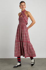 Dresses | Women Damson Madder Pia Midi Dress - Red Check
