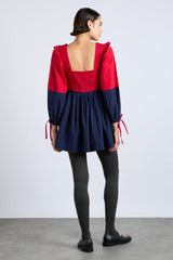 Dresses | Women Damson Madder Piarra Mini Smock Dress - Red & Navy