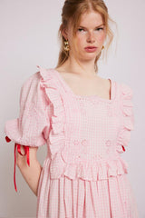 Dresses | Women Damson Madder Rhea Dress - Pink Gingham