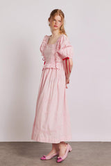 Dresses | Women Damson Madder Rhea Dress - Pink Gingham