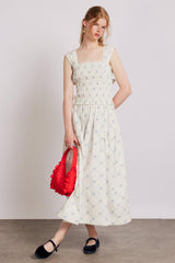 Dresses | Women Damson Madder Tish Midi Dress - White Bow Print