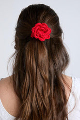 Hair Accessories | Women Damson Madder 2 Pack Crochet Flower Hair Bobbles