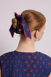 Hair Accessories | Women Damson Madder Bow Scrunchie In Rose Print