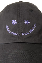 Hats | Women Damson Madder Smiley Cap With Lilac Embroidery - Web Exclusive