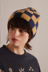 Hats | Women Damson Madder Square Beanie