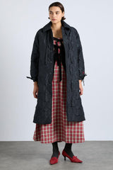 Jackets & Coats | Women Damson Madder Aubrey Quilted Coat- Black Bows