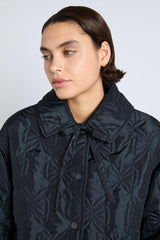 Jackets & Coats | Women Damson Madder Aubrey Quilted Coat- Black Bows