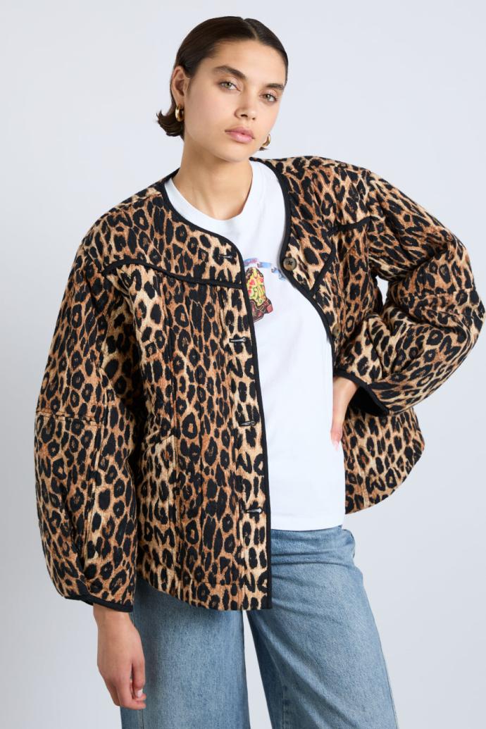 Jackets & Coats | Women Damson Madder Macy Quilted Jacket - Leopard