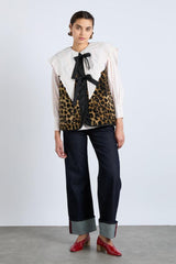 Jackets & Coats | Women Damson Madder Marta Borg Gilet - Leopard