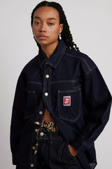 Jackets & Coats | Women Damson Madder Nova Oversized Shacket - Indigo