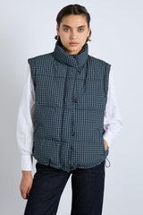 Jackets & Coats | Women Damson Madder Pearl Check Puffer - Navy Gingham