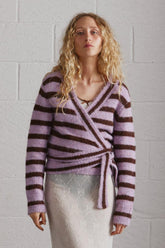 Knitwear | Women Damson Madder Rose Ballet Wrap Cardi