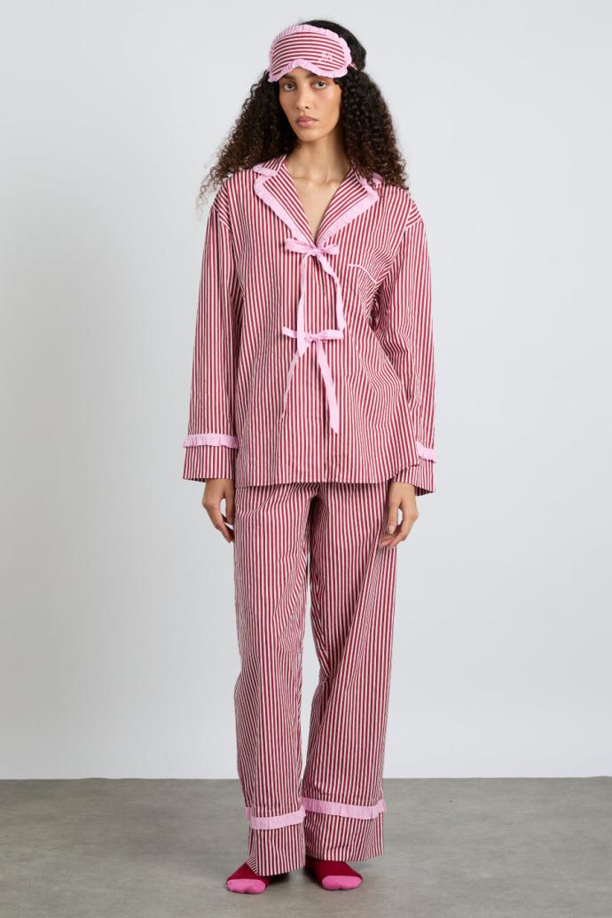 Nightwear | Women Damson Madder Antonella Pj Set- Red Stripe