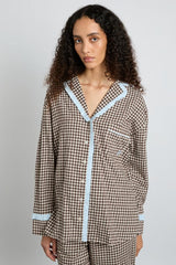 Nightwear | Women Damson Madder Antonia Pj Set- Brown Gingham