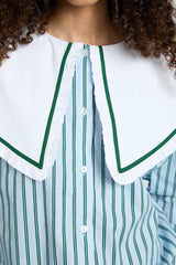 Nightwear | Women Damson Madder Barbara Pj Set- Blue Stripe