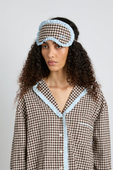 Nightwear | Women Damson Madder Damson Pj Eye Mask - Brown Gingham