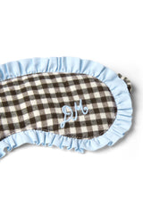 Nightwear | Women Damson Madder Damson Pj Eye Mask - Brown Gingham