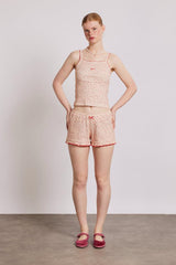 Nightwear | Women Damson Madder Rose Print Short