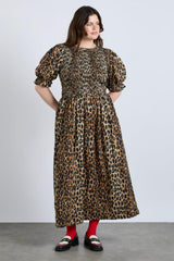 Occasion Wear | Women Damson Madder Bluebelle Midi Dress - Leopard