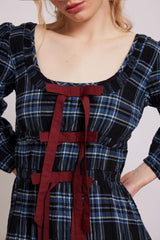 Occasion Wear | Women Damson Madder Dakota Midi Dress - Blue Check