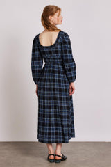 Occasion Wear | Women Damson Madder Dakota Midi Dress - Blue Check